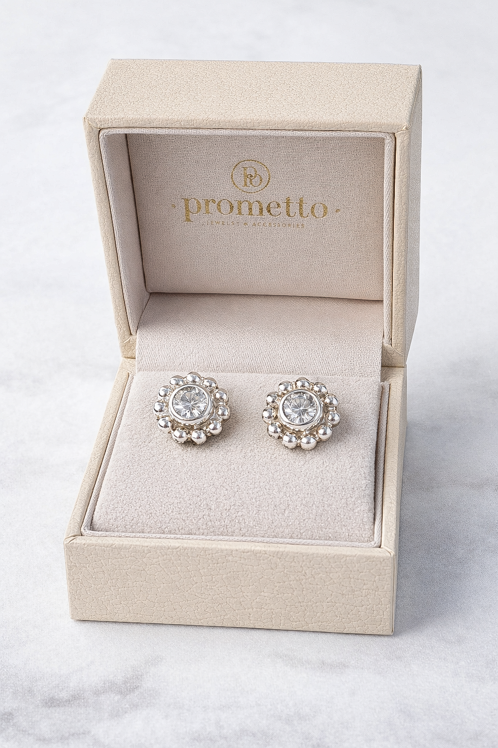 Imperium Granulation Stud Sterling Silver Earrings