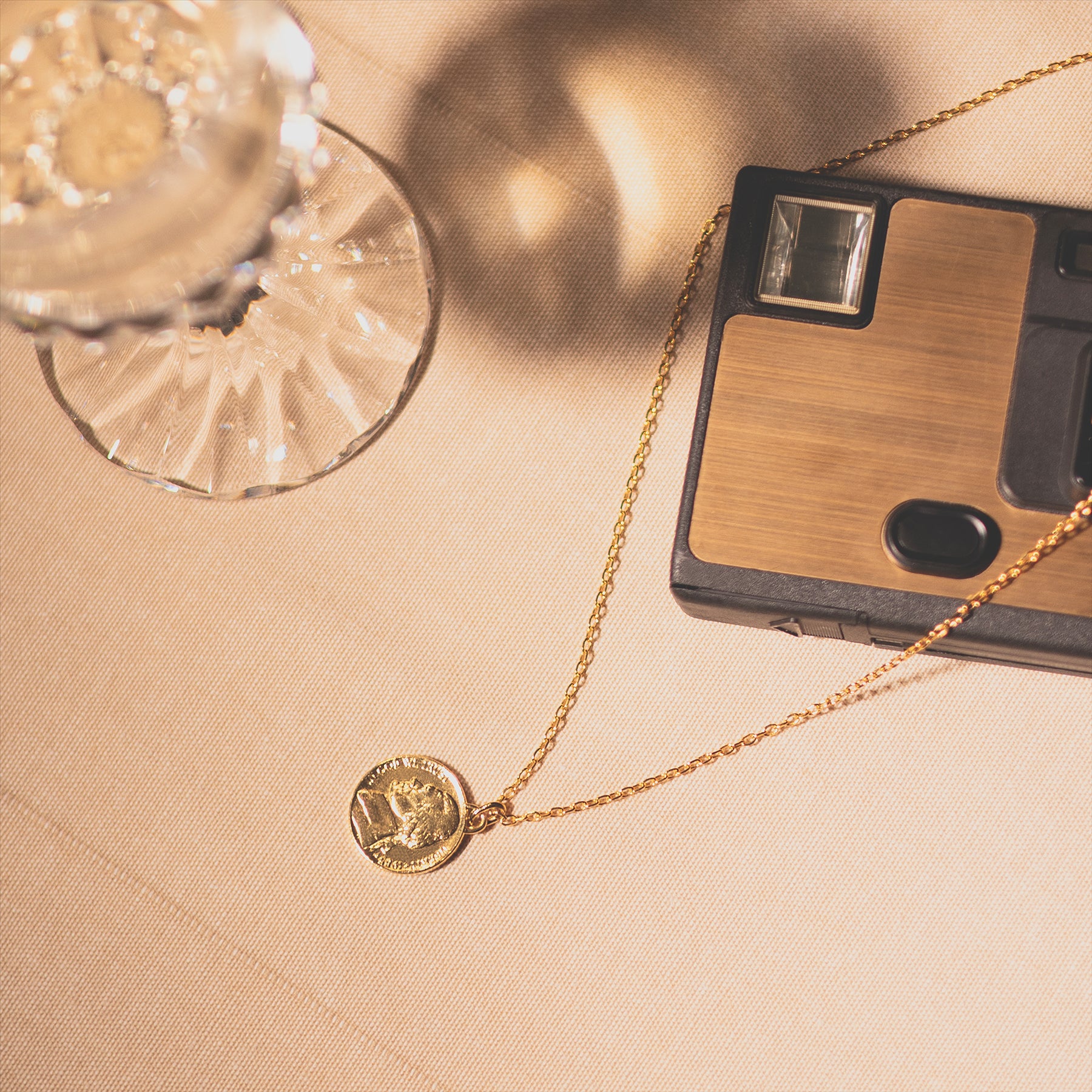 US Coin Necklace | Medallion Pendant Jewelry | 18K Gold Plated United States 5 Cents | T. Jefferson | 2002