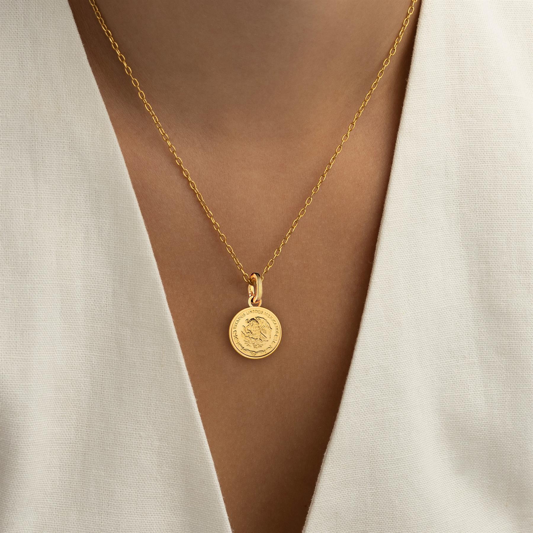 Mexican 10 Centavos Coin Charm | 18K Gold Plated | 2009 - 2019